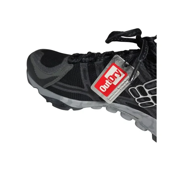 Columbia Black & Gray OutDry Waterproof Trail Running Shoes Mens 11.5